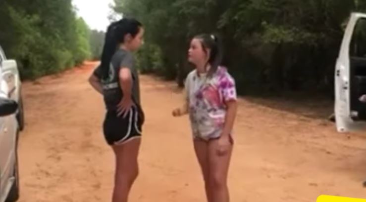 Girl beat blind during fight in the woods